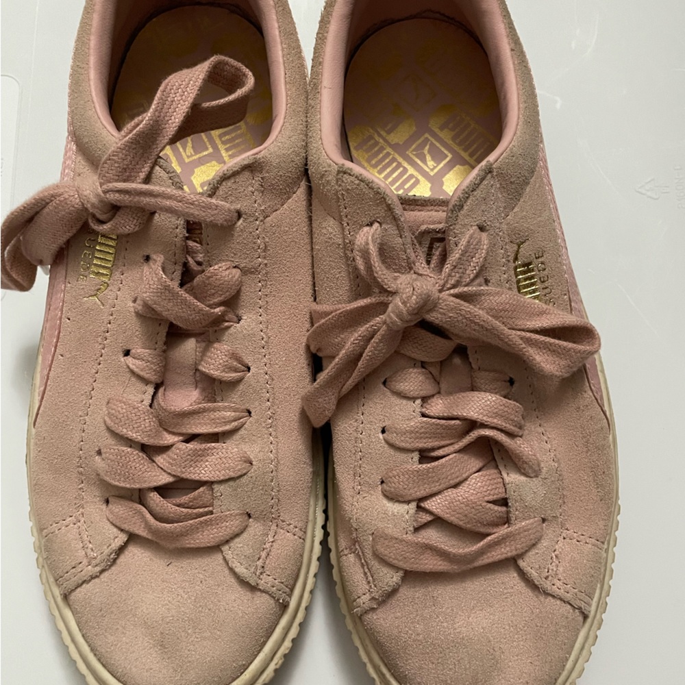 Puma Pink Suede Shoes